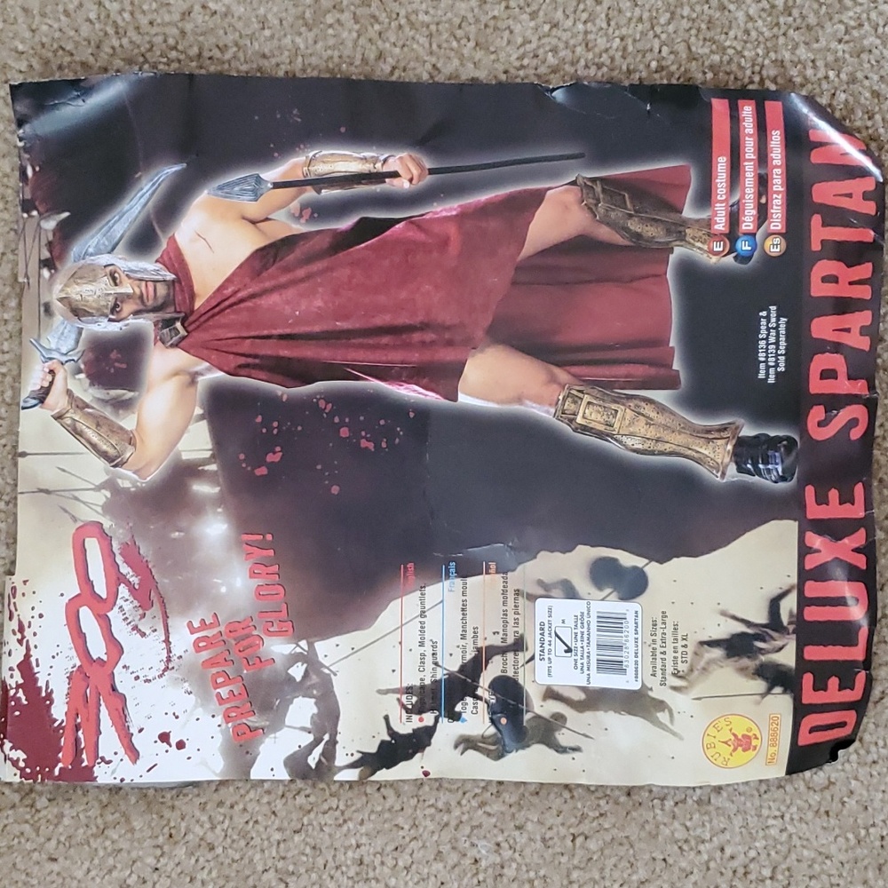 Deluxe Spartan Halloween Costume From 300 Movie Size … Gem